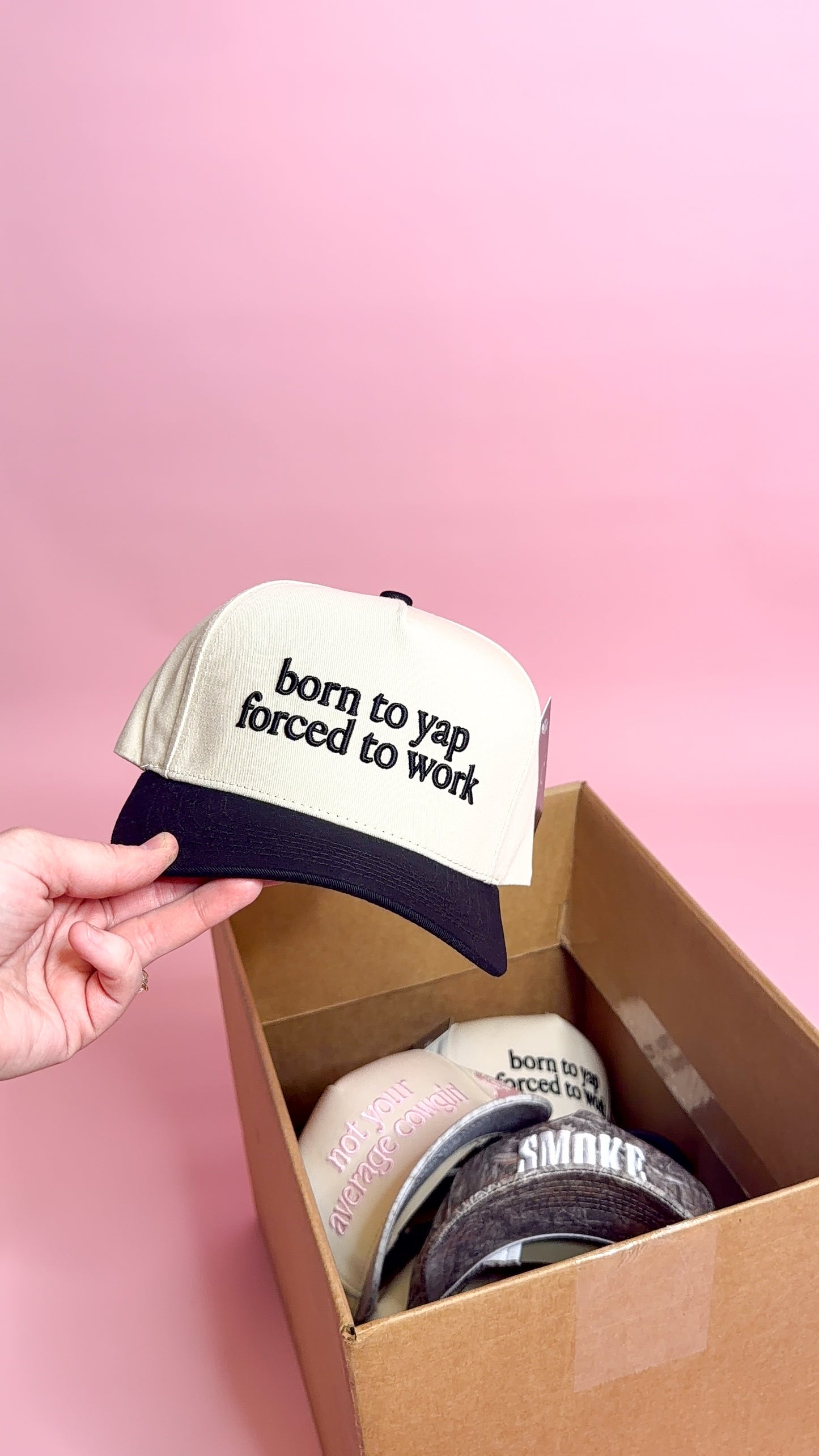 Born to Yap, Forced to Work Trucker Hat