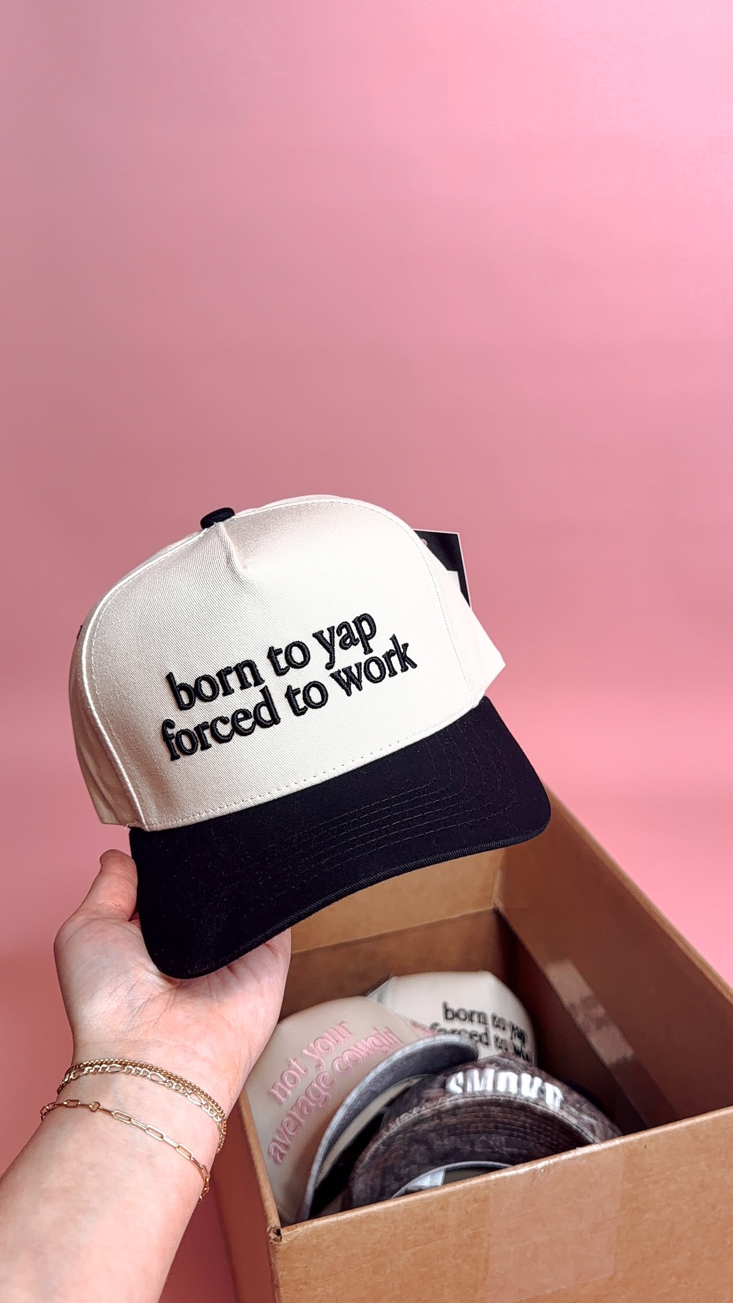 Born to Yap, Forced to Work Trucker Hat